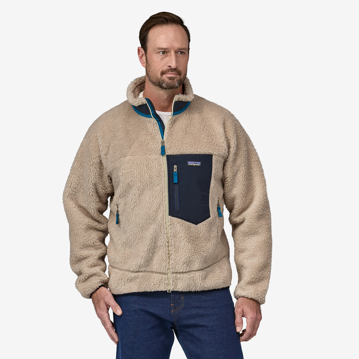 Giacca in pile Classic Retro-X® Fleece Natural