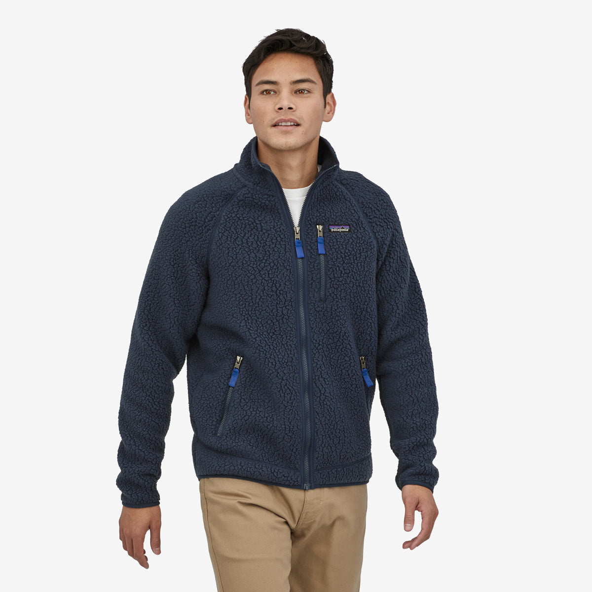 Giacca in pile Retro Fleece Dark Natural Utility Blue