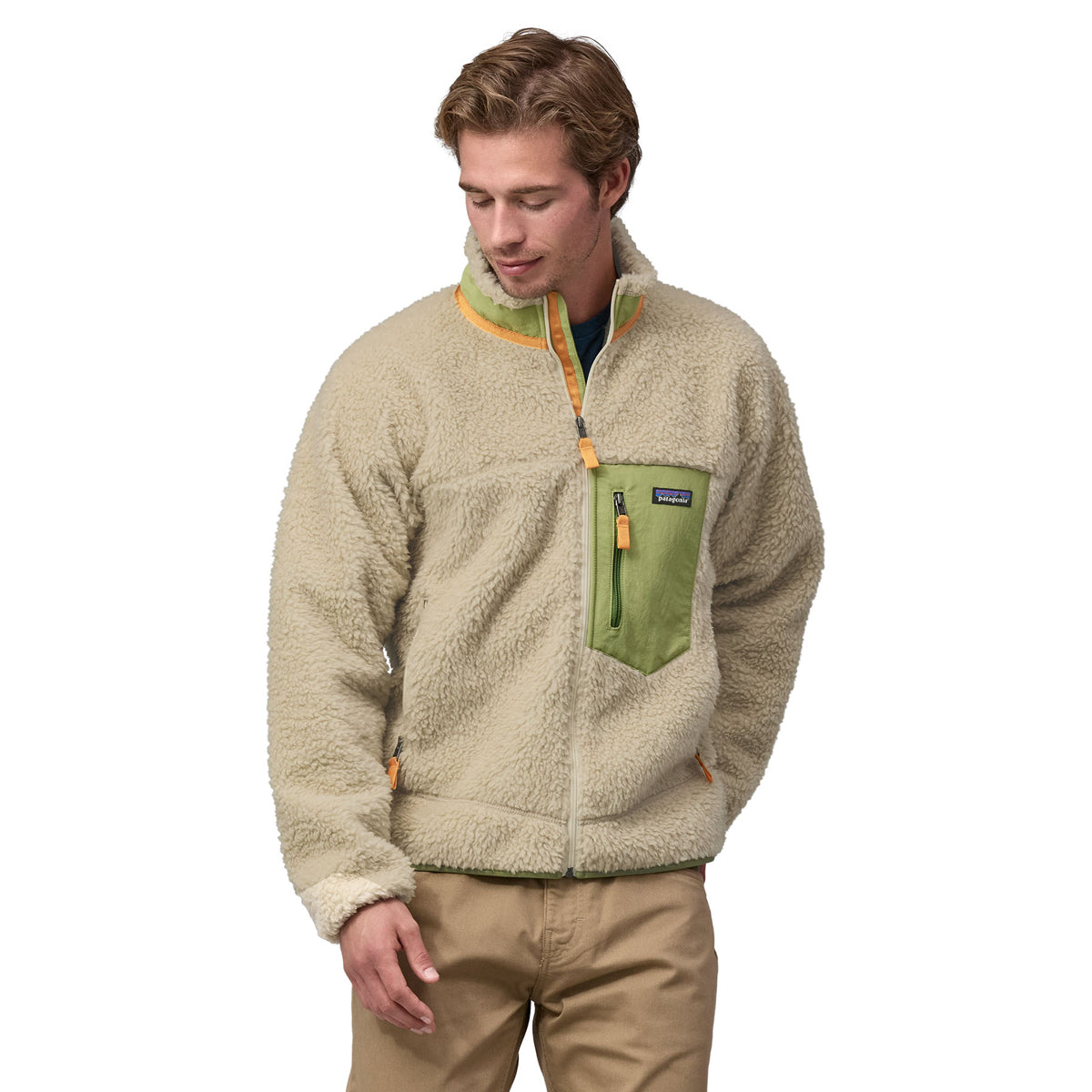 Giacca in pile Classic Retro-X® Fleece Dark Natural Buckhorn Green