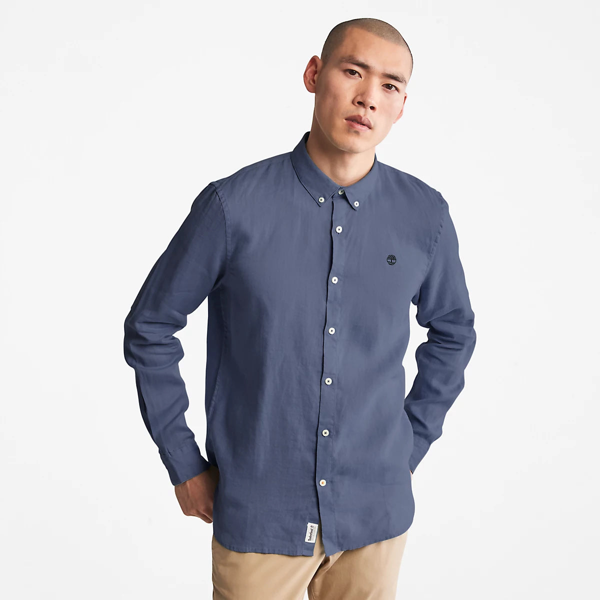 Camicia in lino Mill Brook Dark Denim