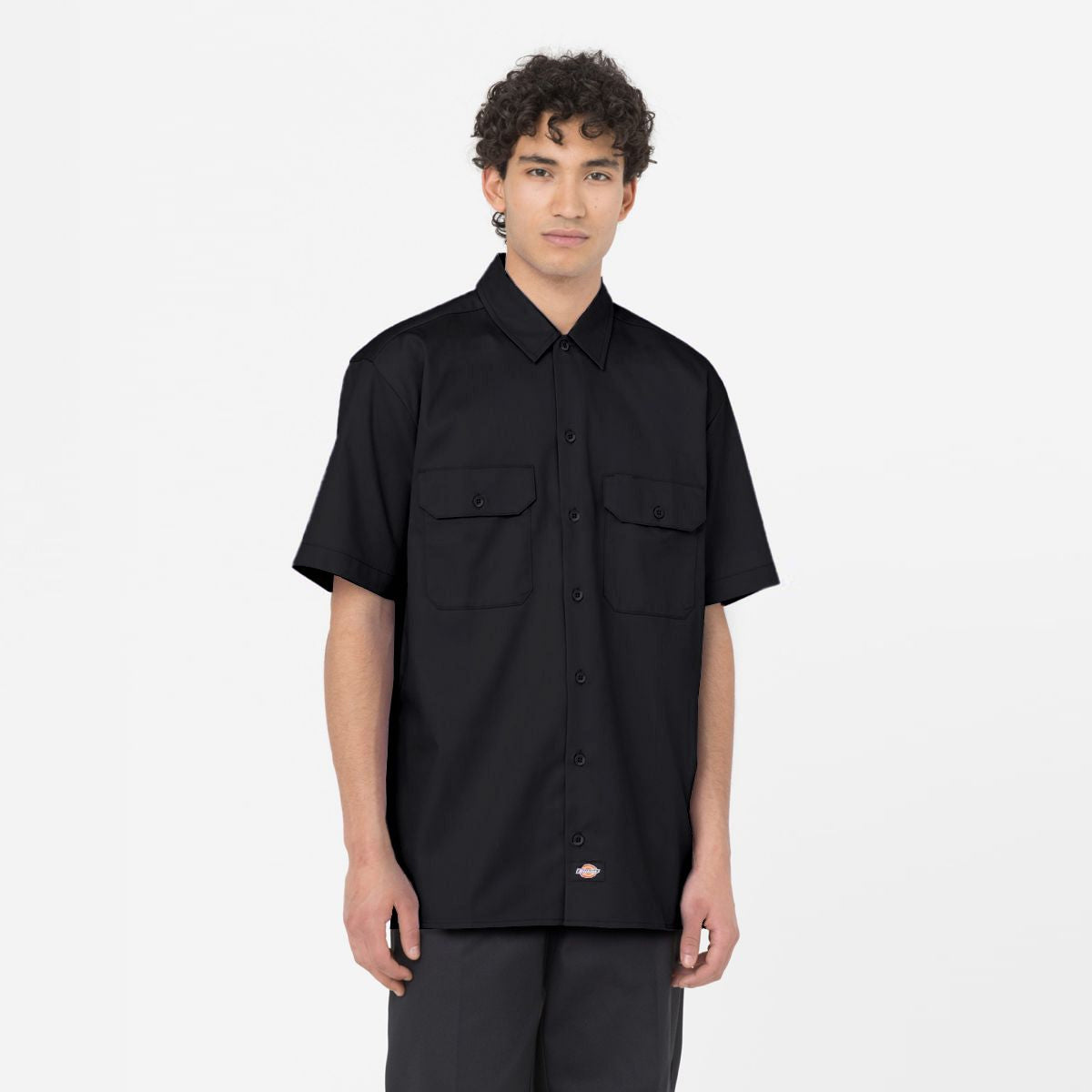 Camicia da Lavoro a Maniche Corte Black