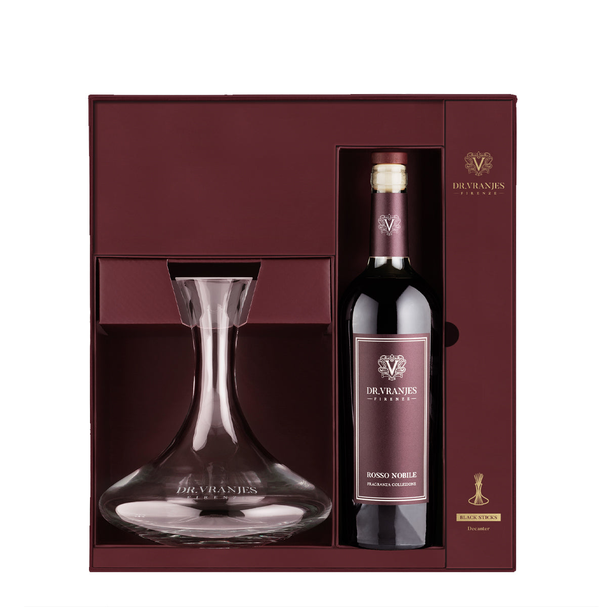 Decanter Rosso Nobile e Bottiglia Bordolese 750 ml