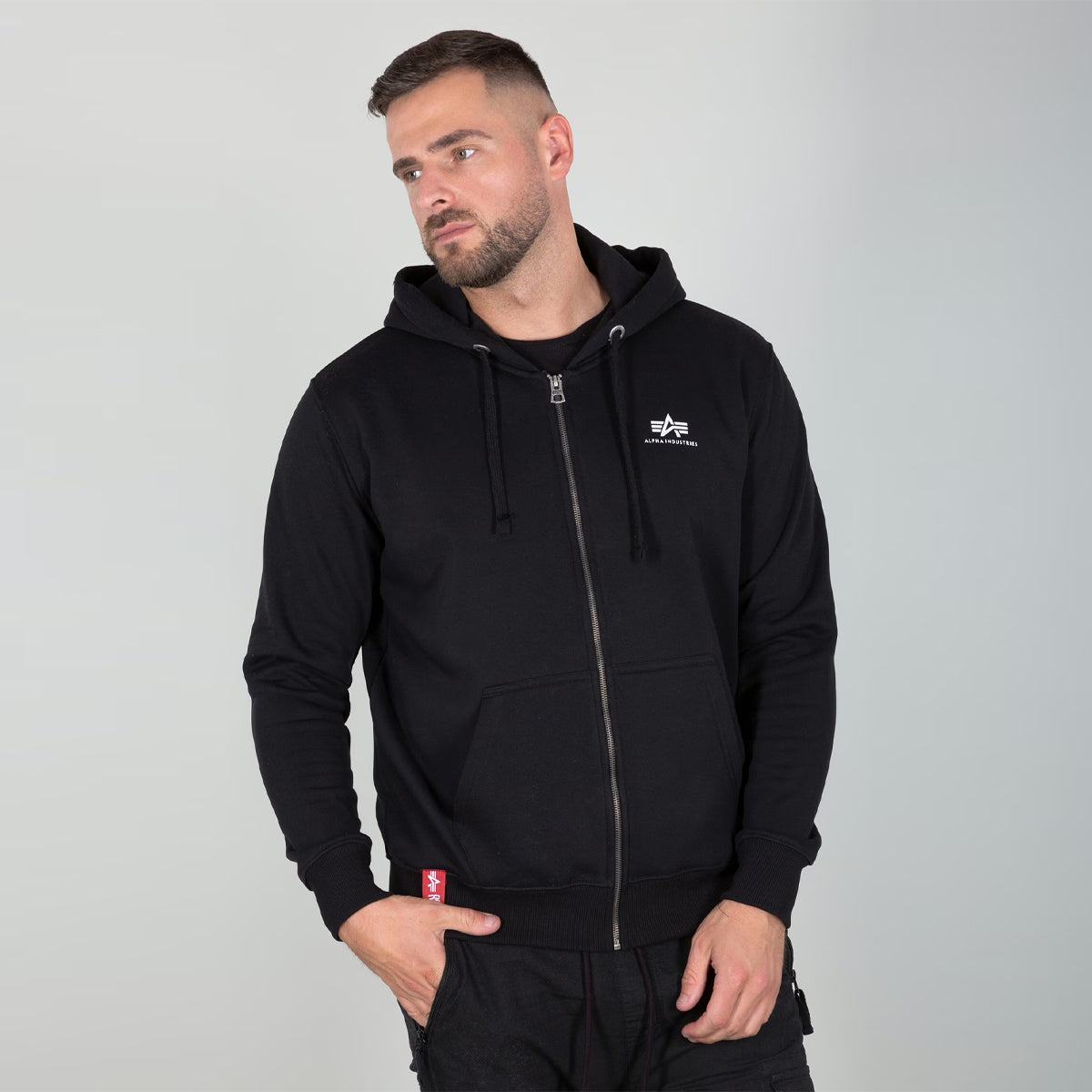 Felpa Basic Zip Black