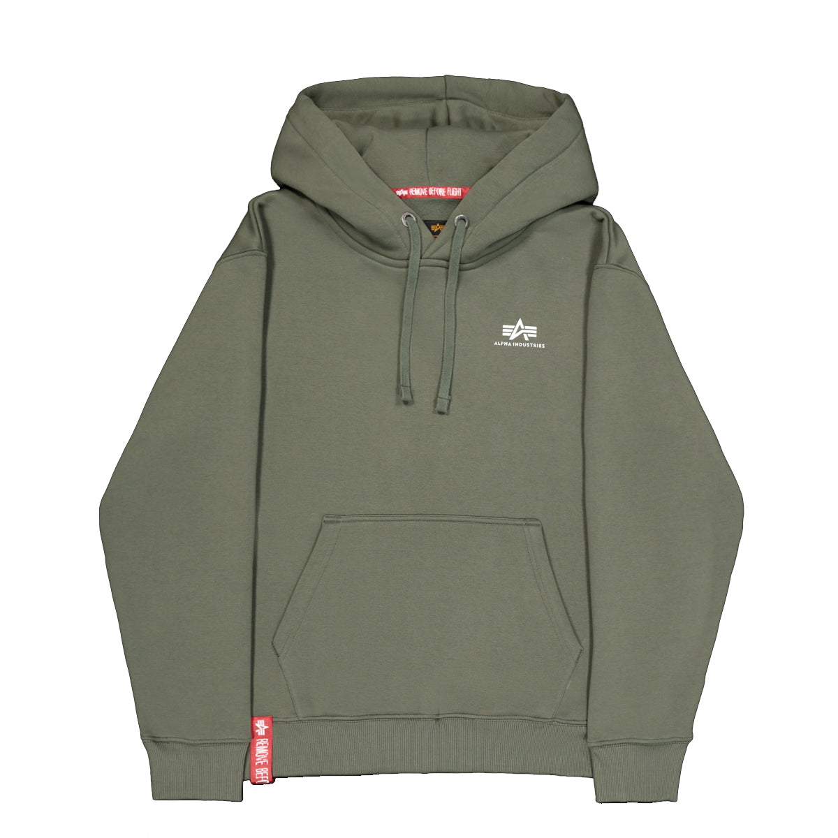 Felpa Basic Hoody Small Logo Dark Olive