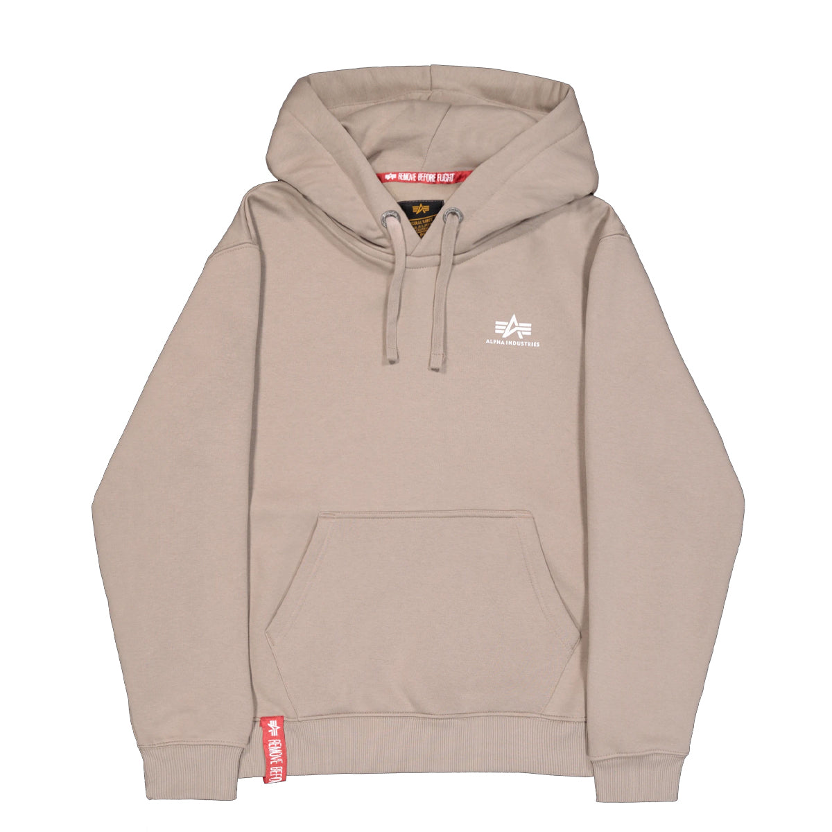 Felpa Basic Hoody Small Logo Vintage Sand